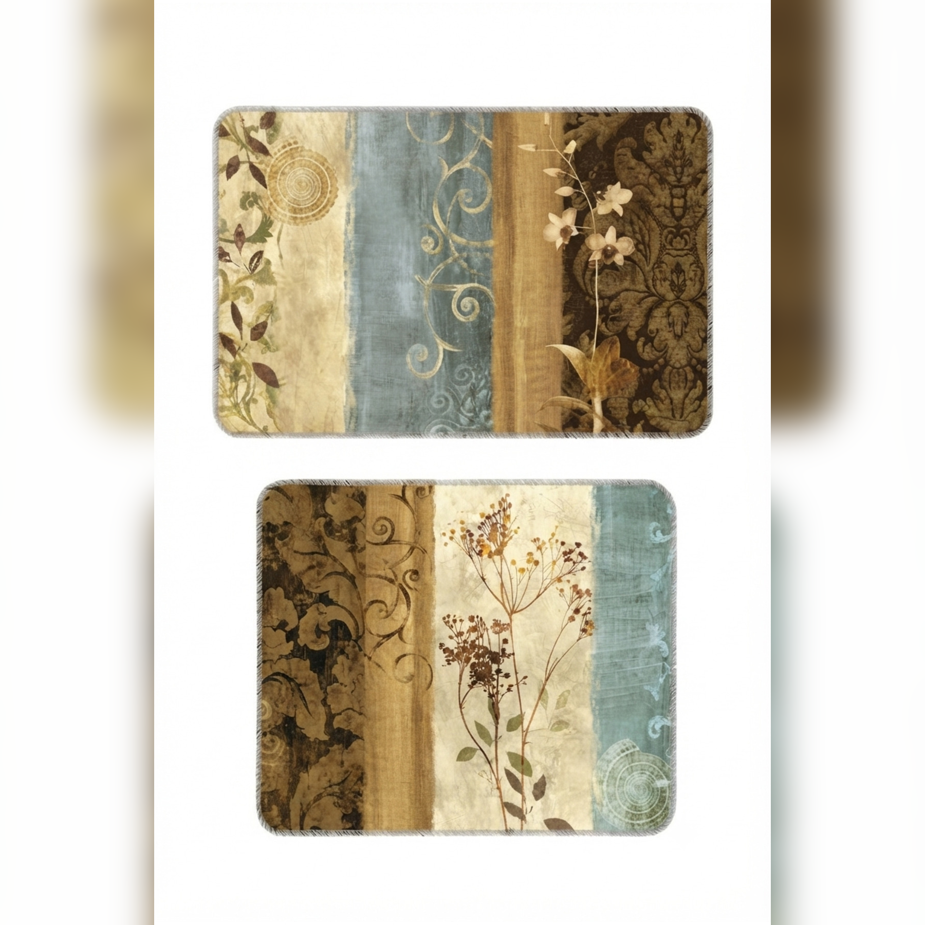 Banyo Paspası 2'li Set Kaymaz Tabanlı ve Yıkanabilir 60x90 Cm - 50x60 Cm