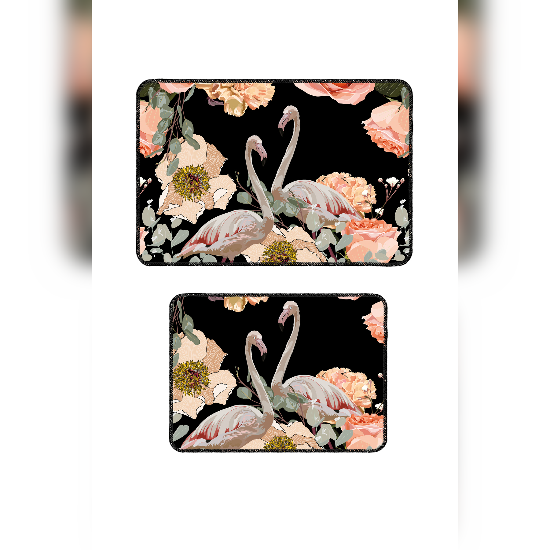 Banyo Paspası 2'li Set Kaymaz Tabanlı ve Yıkanabilir 60x90 Cm - 50x60 Cm
