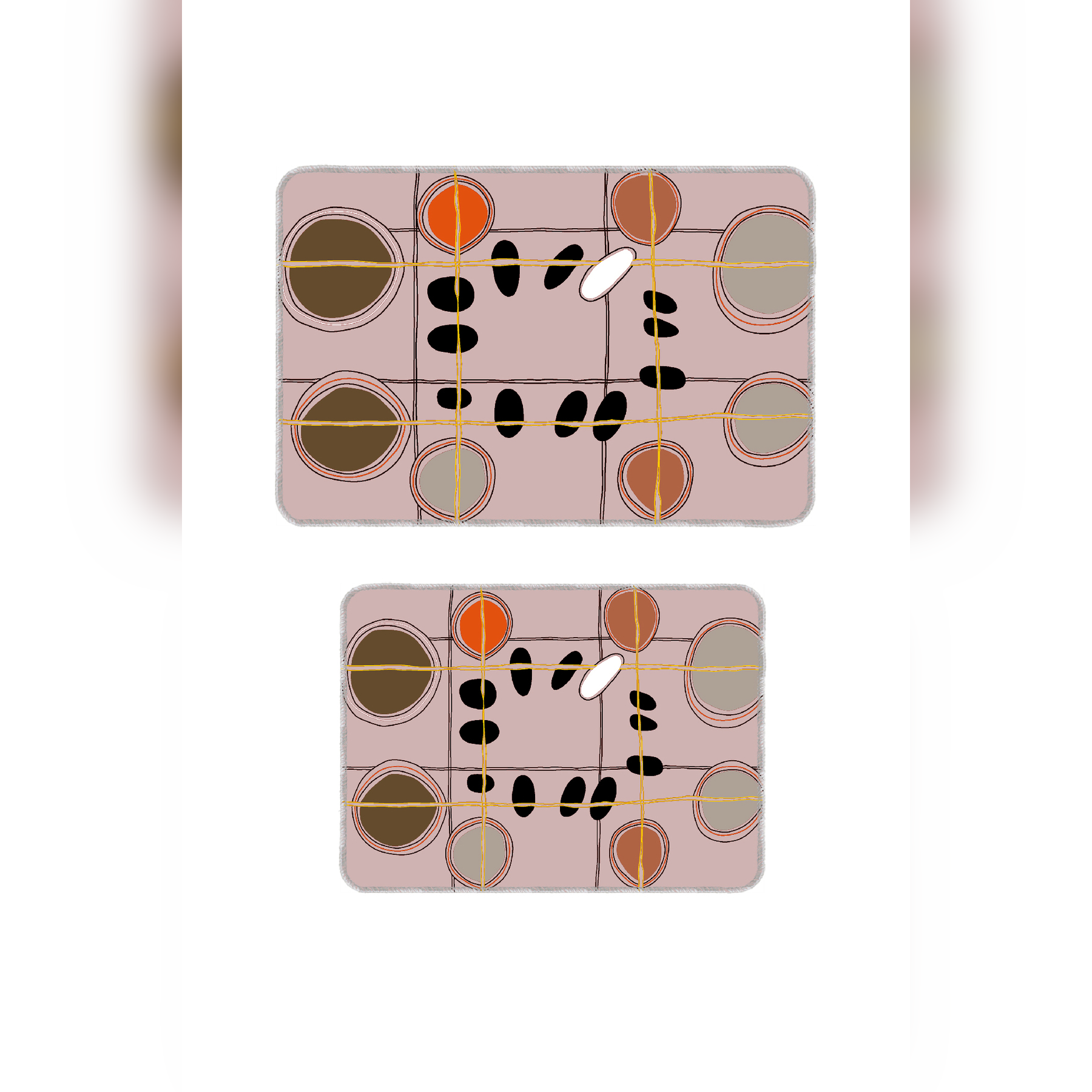 Banyo Paspası 2'li Set Kaymaz Tabanlı ve Yıkanabilir 60x90 Cm - 50x60 Cm