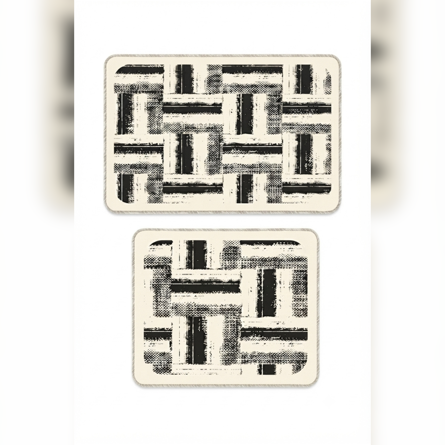 Banyo Paspası 2'li Set Kaymaz Tabanlı ve Yıkanabilir 60x90 Cm - 50x60 Cm