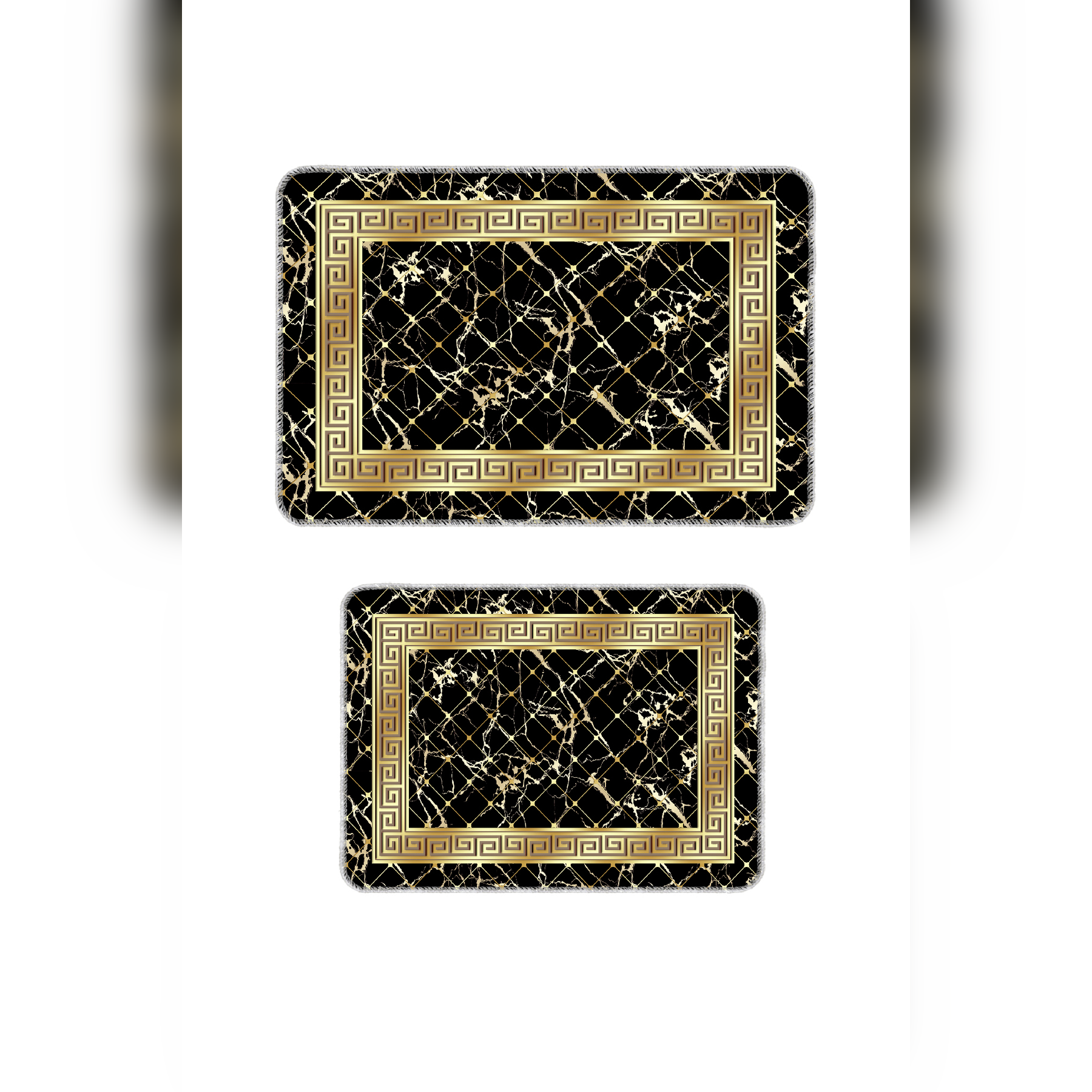 Banyo Paspası 2'li Set Kaymaz Tabanlı ve Yıkanabilir 60x90 Cm - 50x60 Cm