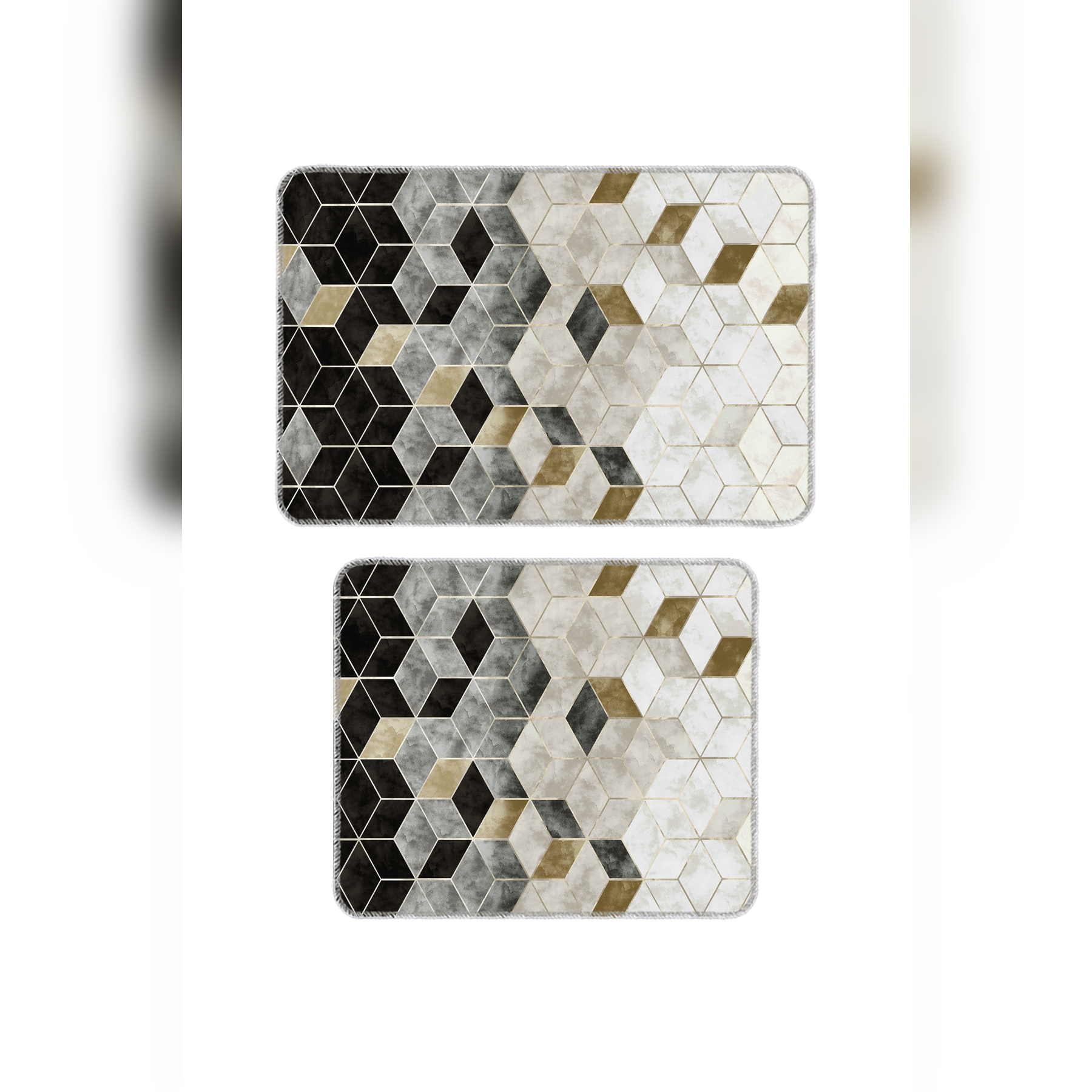 Banyo Paspası 2'li Set Kaymaz Tabanlı ve Yıkanabilir 60x90 Cm - 50x60 Cm