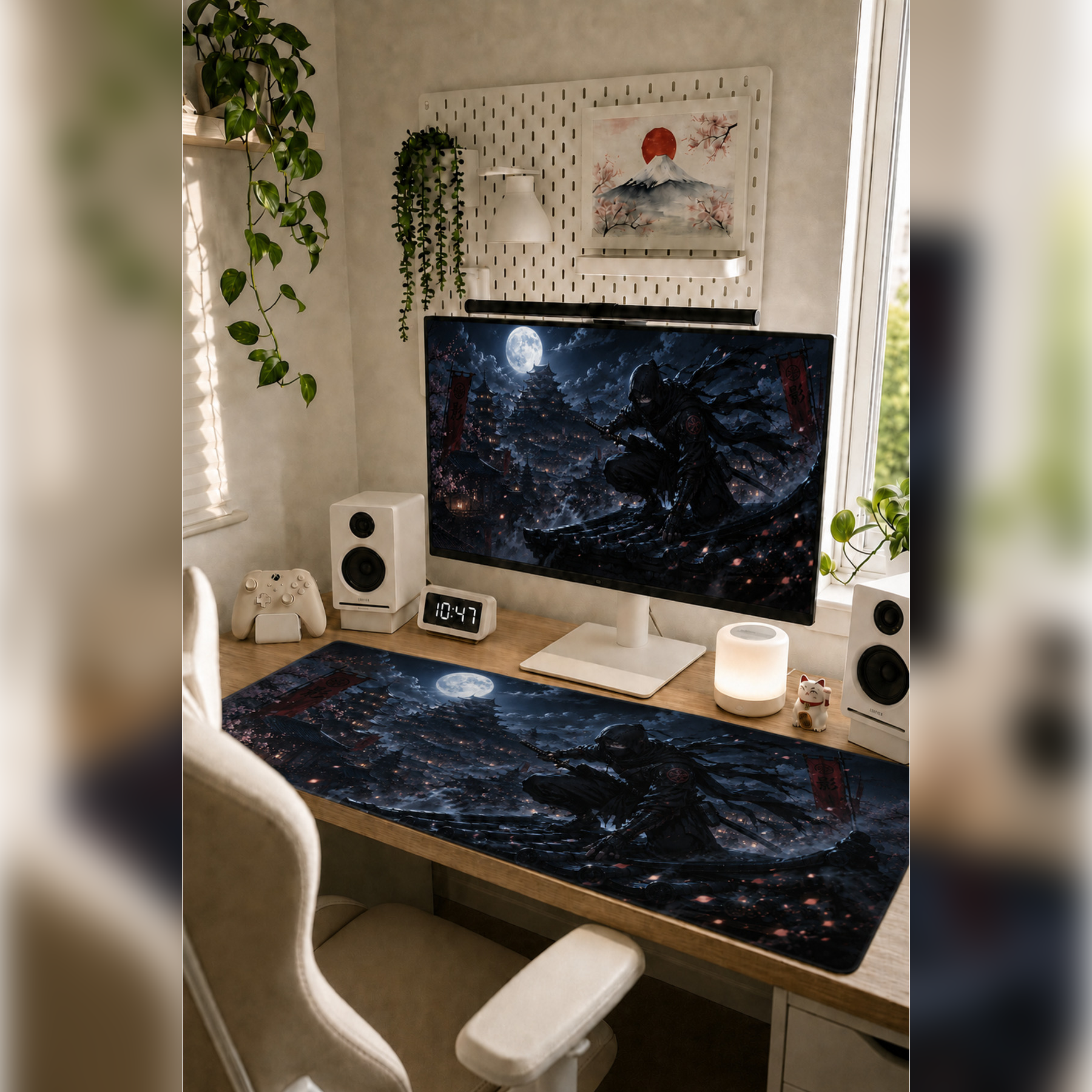 Anime Samurai-Ninja Collection 80x40 cm Büyük Boy Gaming Mousepad Kaymaz Taban Deskmat