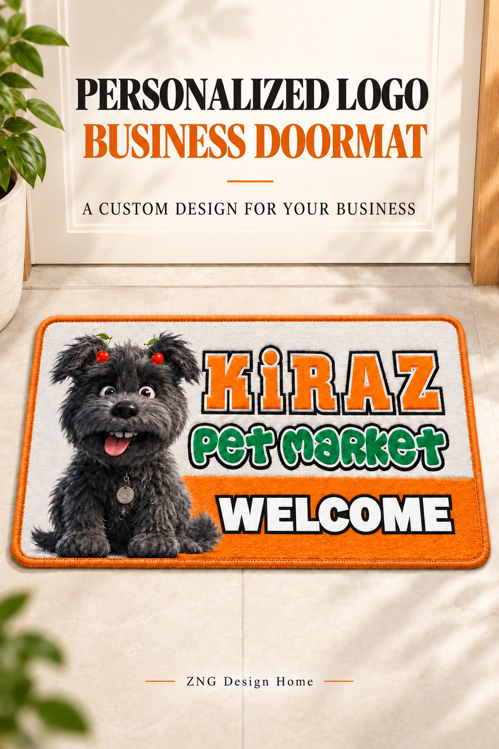 Custom Business Logo Doormat – Personalized Company Name Design