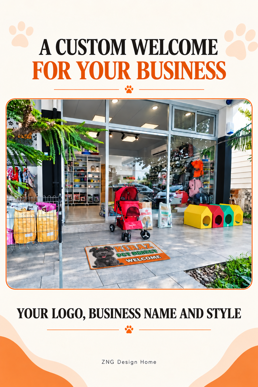 Custom Business Logo Doormat – Personalized Company Name Design