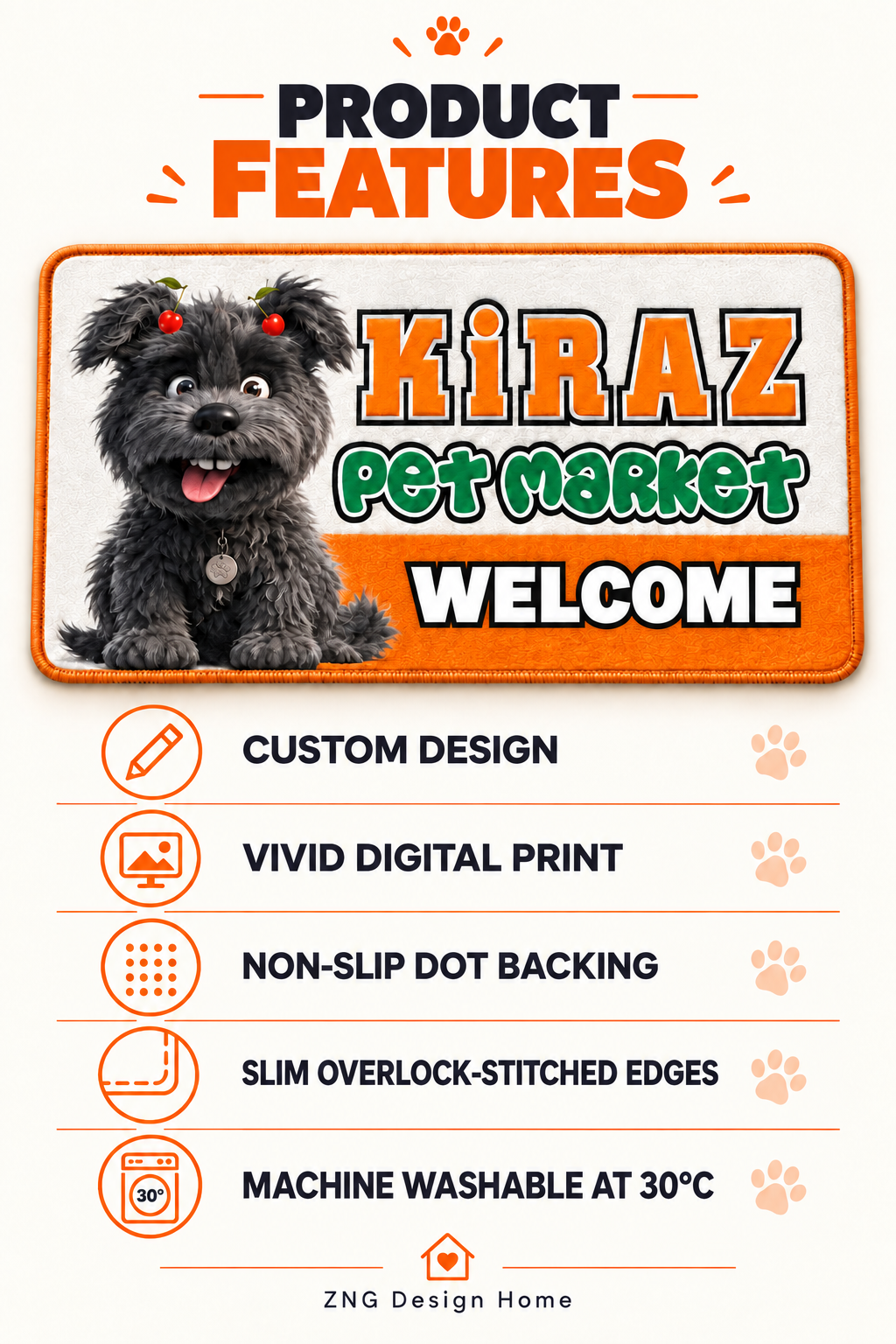Custom Business Logo Doormat – Personalized Company Name Design