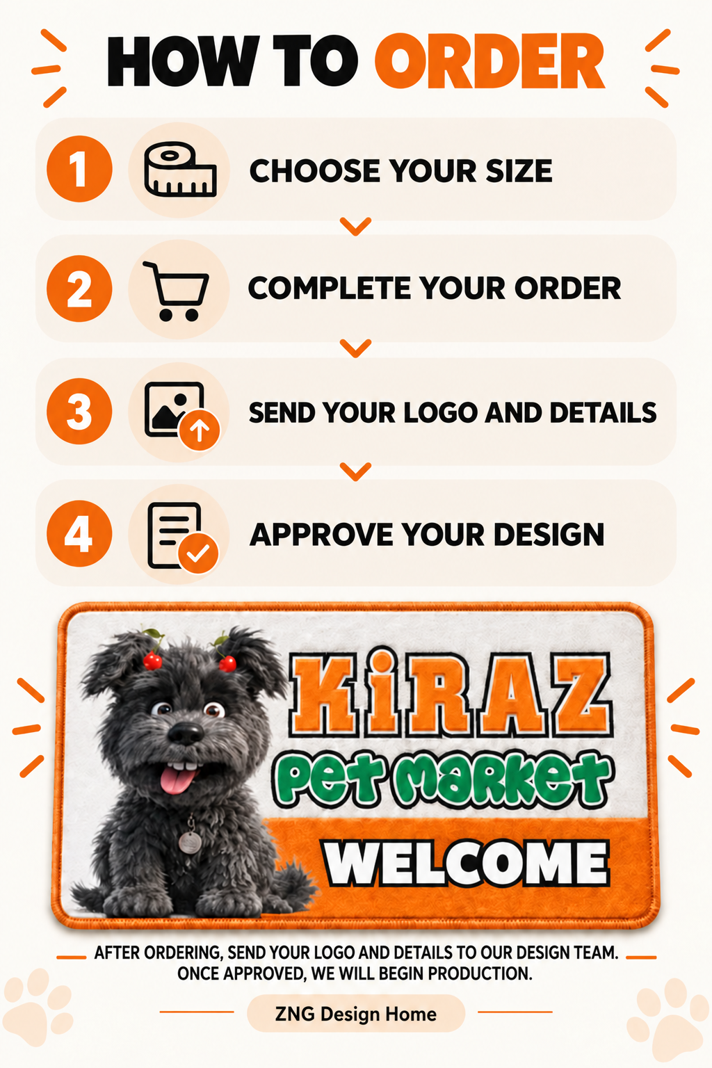 Custom Business Logo Doormat – Personalized Company Name Design
