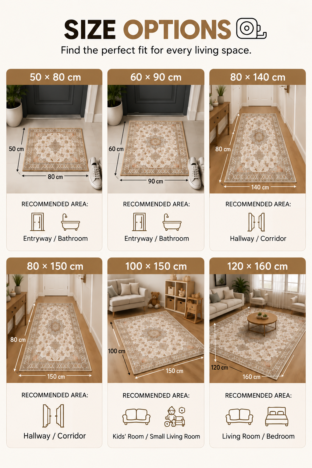 Modern Wave Pattern Organic Form Rug – Irregular Shaped Digital Printed Non-Slip Washable Decorative Rug